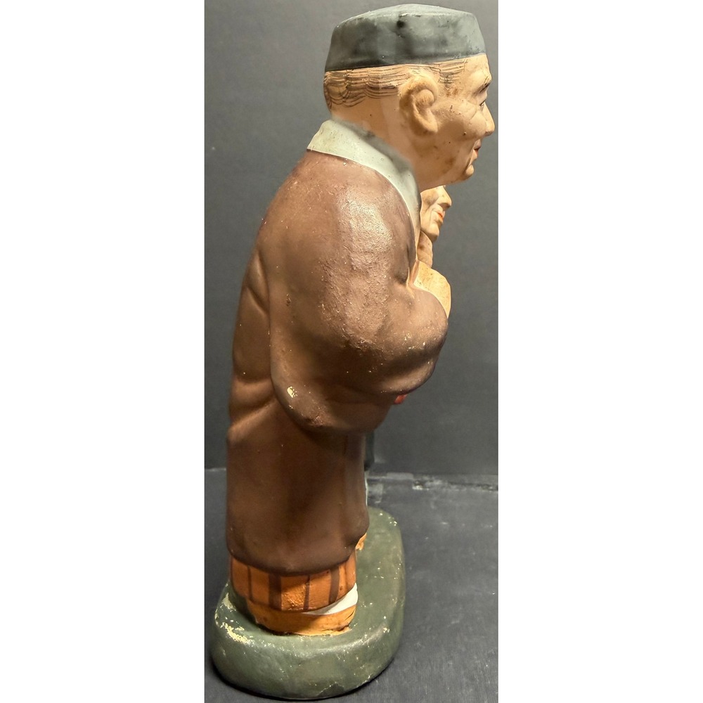 Vintage Japanese Hakata Urasaki Clay Doll Figurine Elderly Couple Traditional - Picture 9 of 10